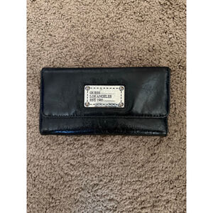Women's Guess Black Wallet with Silver Hardware